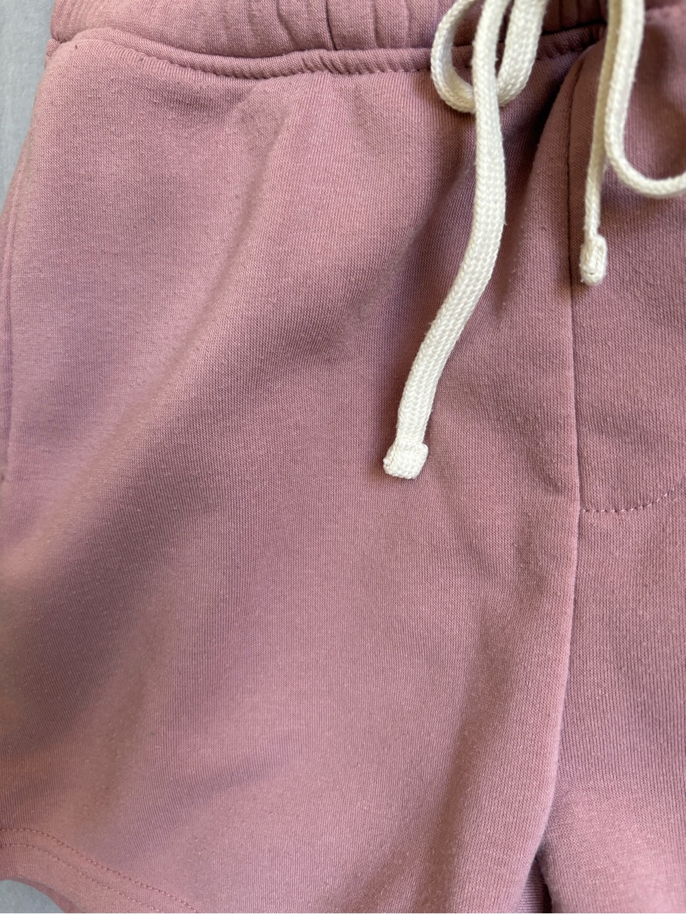 Brooklyn Cloth Co. Dusty Rose Drawstring 5” Lounge Core Fleece Shorts sz S - Picture 8 of 9